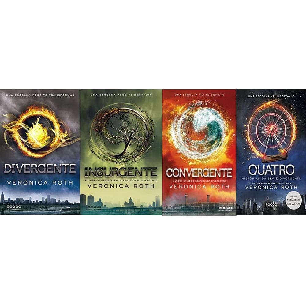 Kit 4 Livro Veronica Roth Divergente Convergente Insurgente