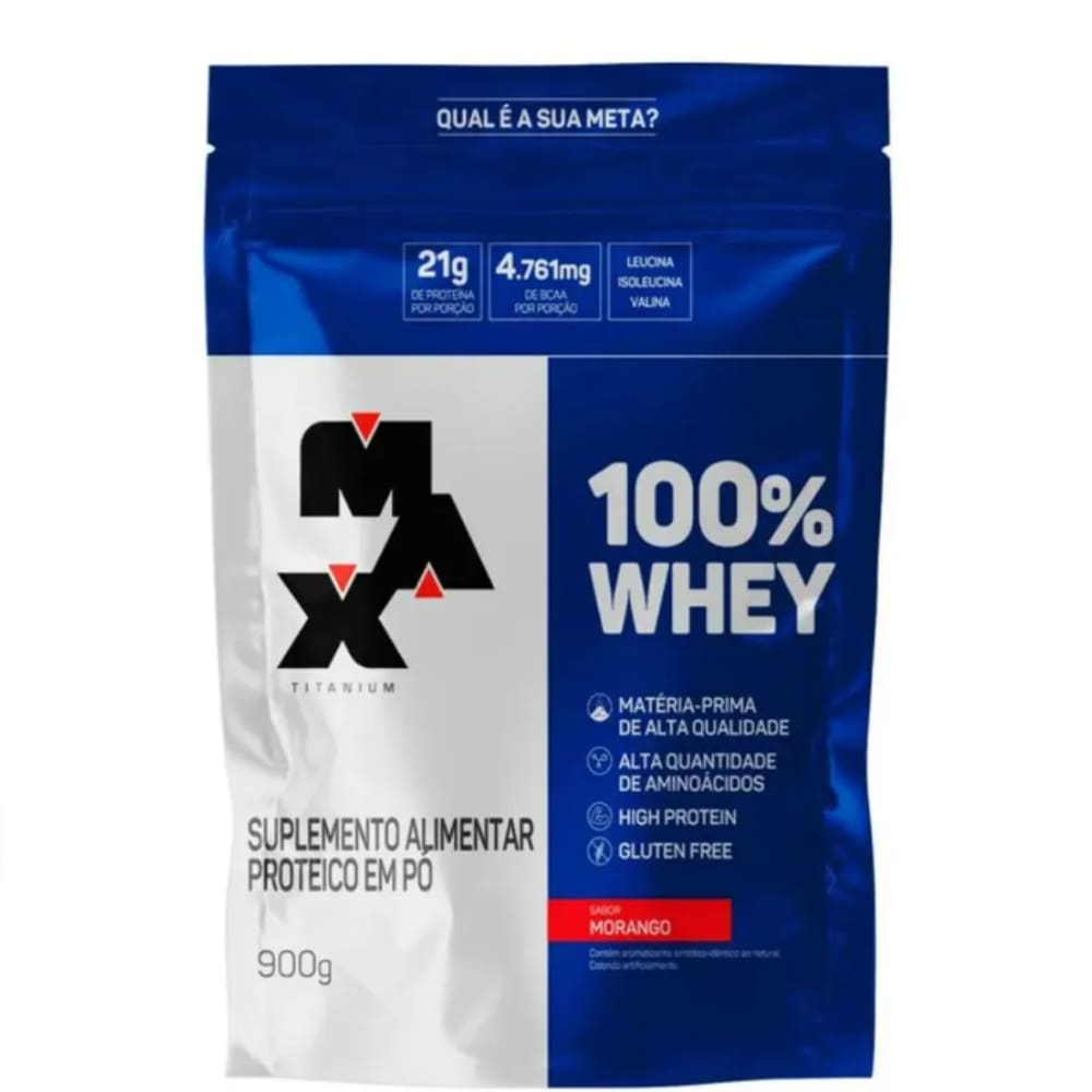 100% Whey - Refil (900g) Max Titanium