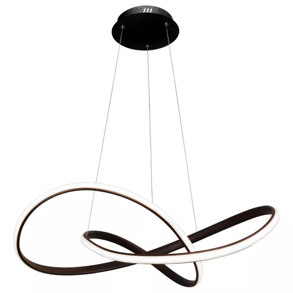 Lustre Pendente De Led Preto