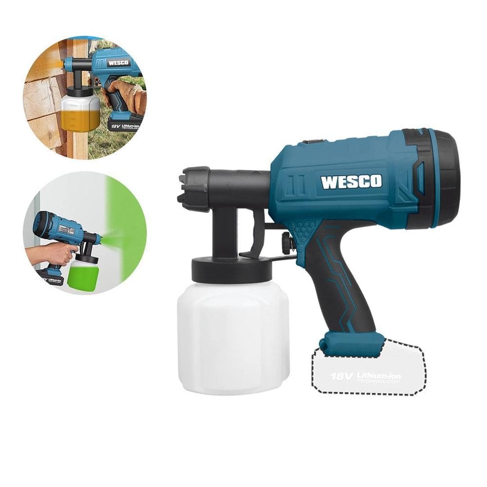 Pistola De Pintura Wesco Cm 18V Ws2342.9 Wesco Sem Bateria