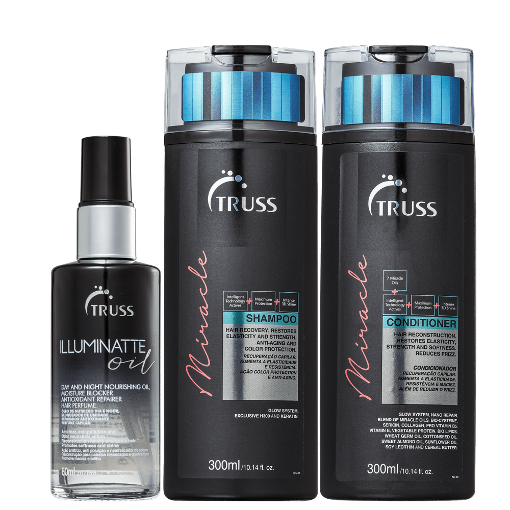 Kit TRUSS Miracle + Illuminatte Oil (3 Produtos)