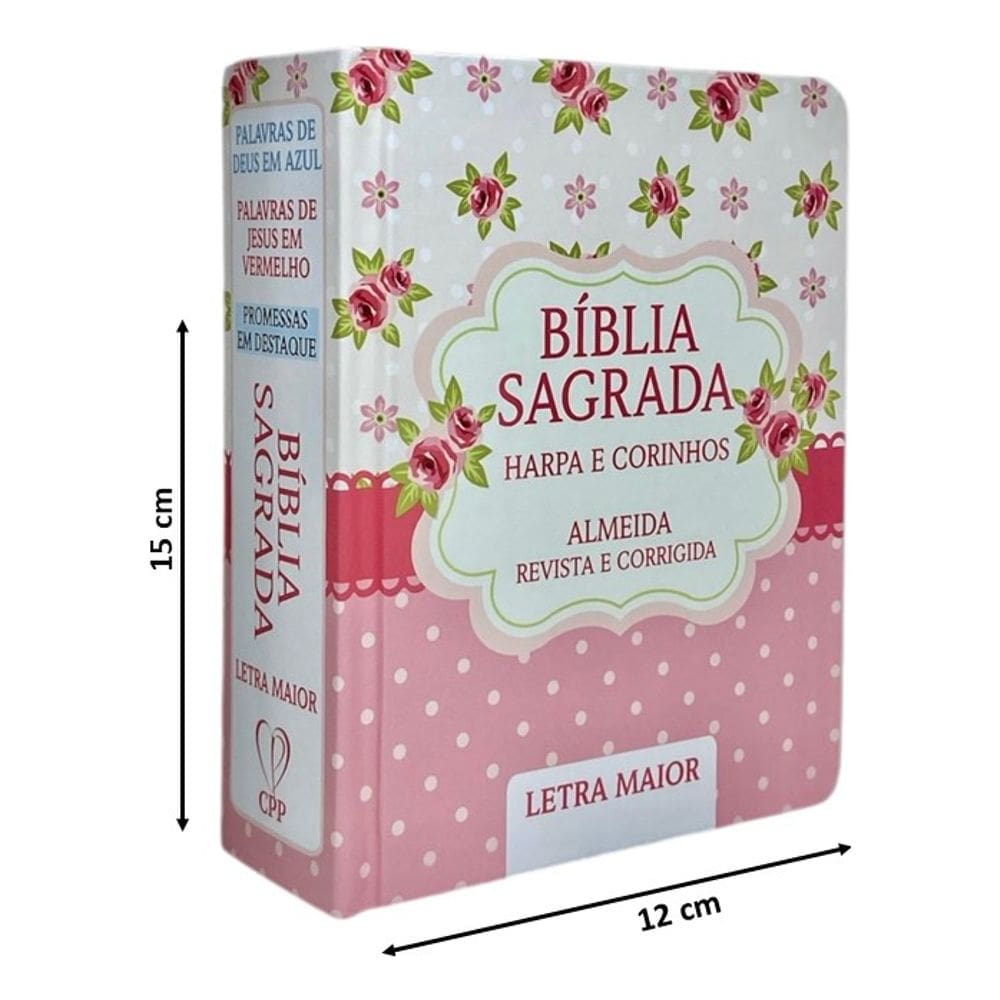 Bíblia Pequena Para Bolsa Assembleia De Deus Batista Deus É Amor Palavra De Jesus Em Vermelho Pentecostal Harpa Coros Índice