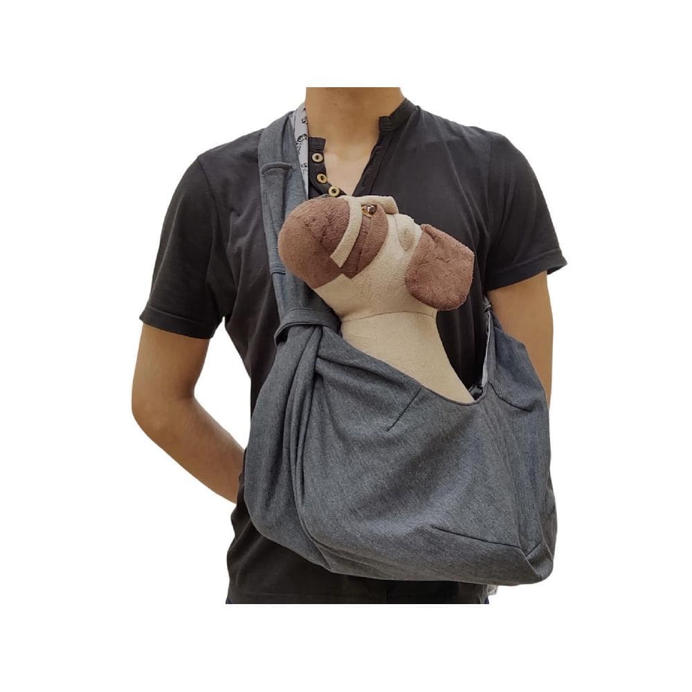 Bolsa De Ombro Cinza Para Transportar Pet Passeio Cachorros