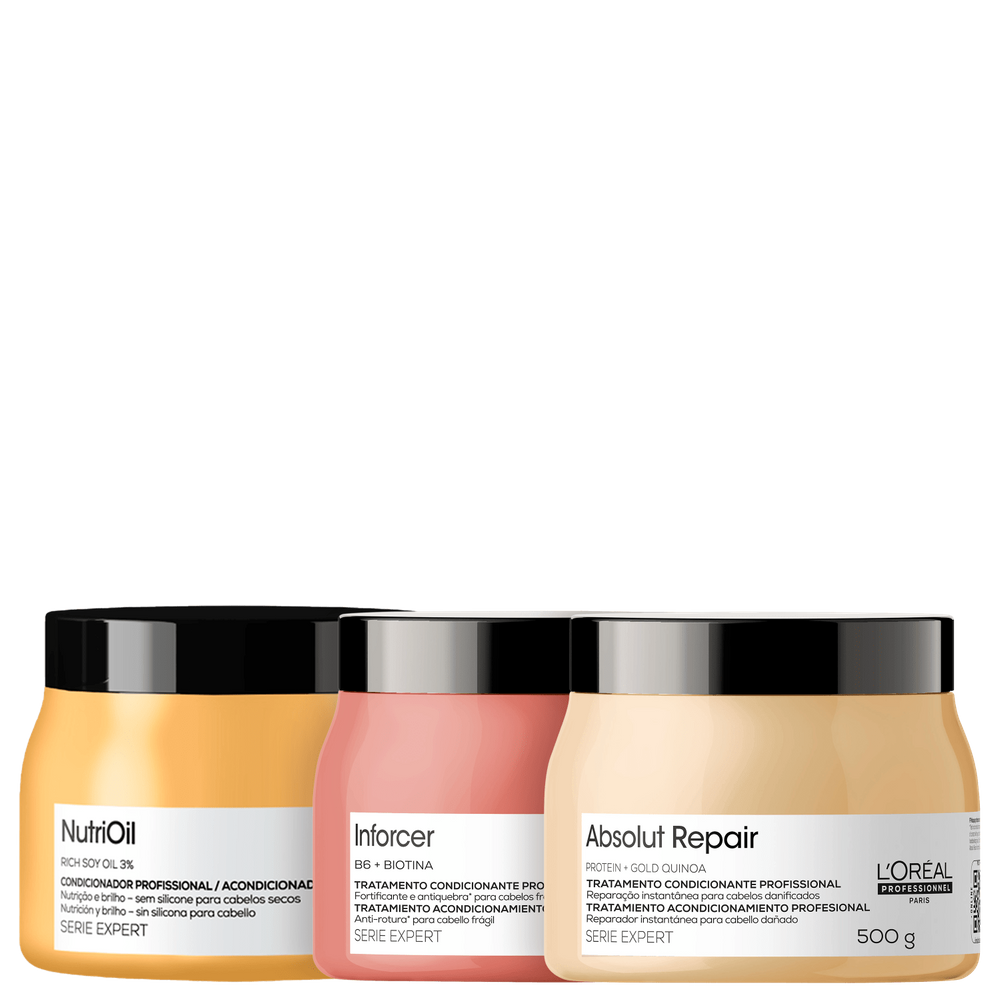 Kit L`Oréal Professionnel Serie Expert Absolut Repair NutriOil Inforcer Trio Salon (3 Produtos)