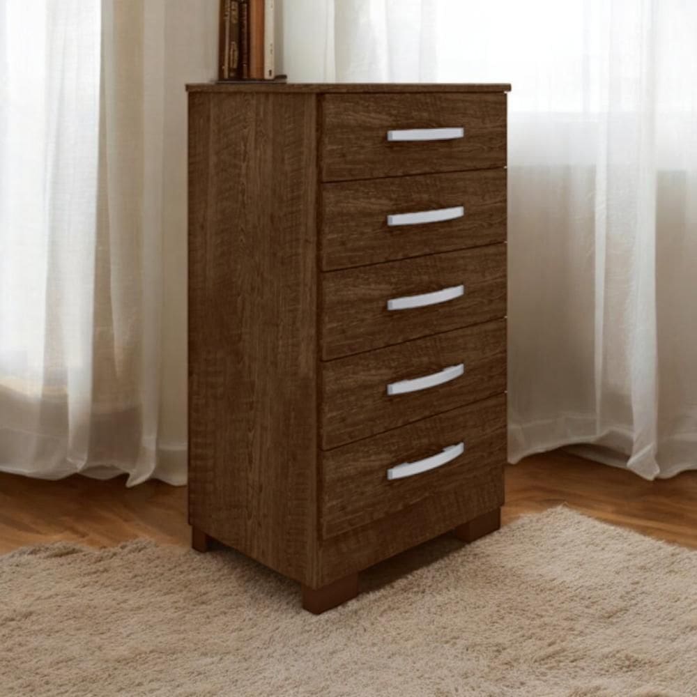 Cômoda 05 Gavetas Espaçosa Floratta Malbec