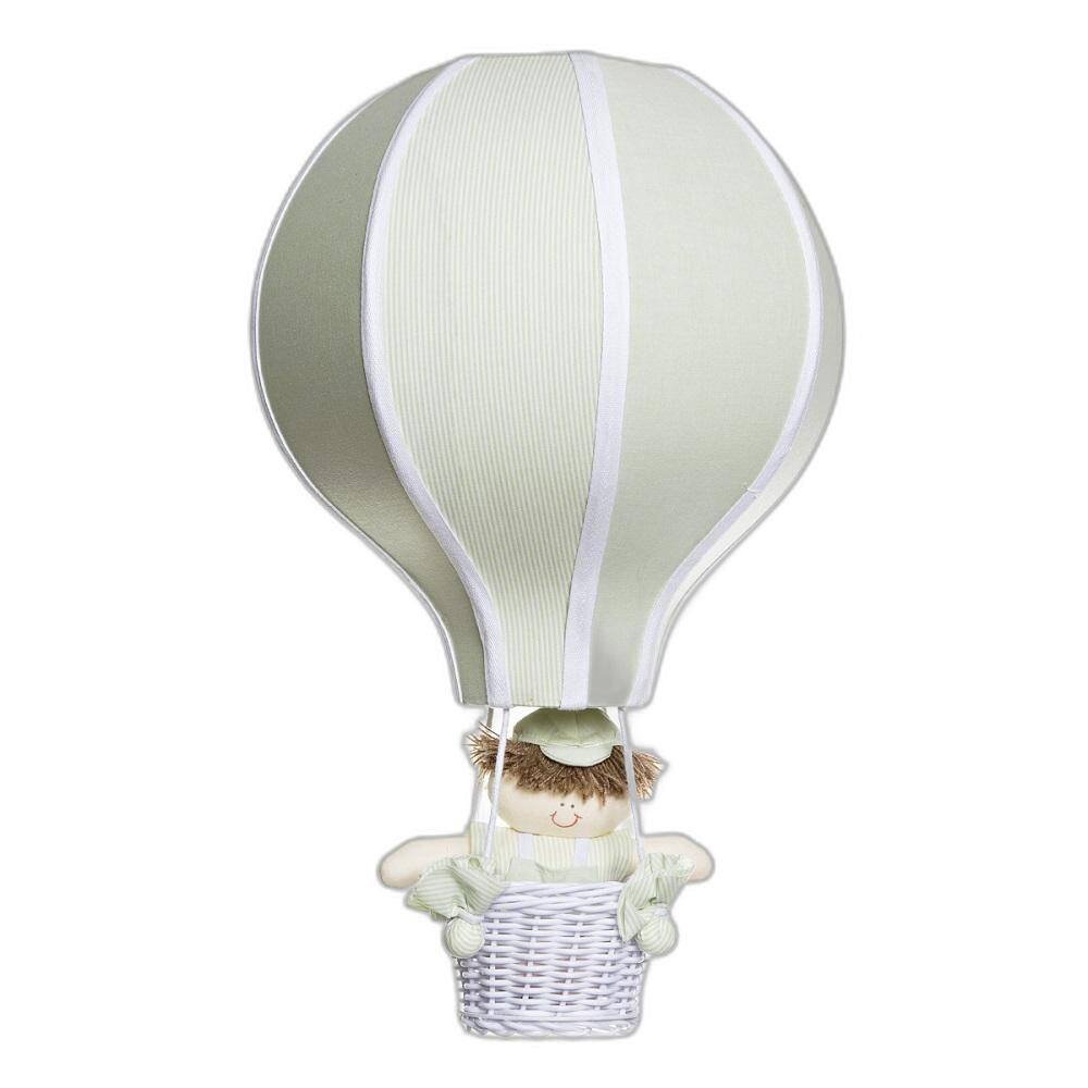 Lustre Balão Grande Verde Com Boneco Quarto Bebê Infantil