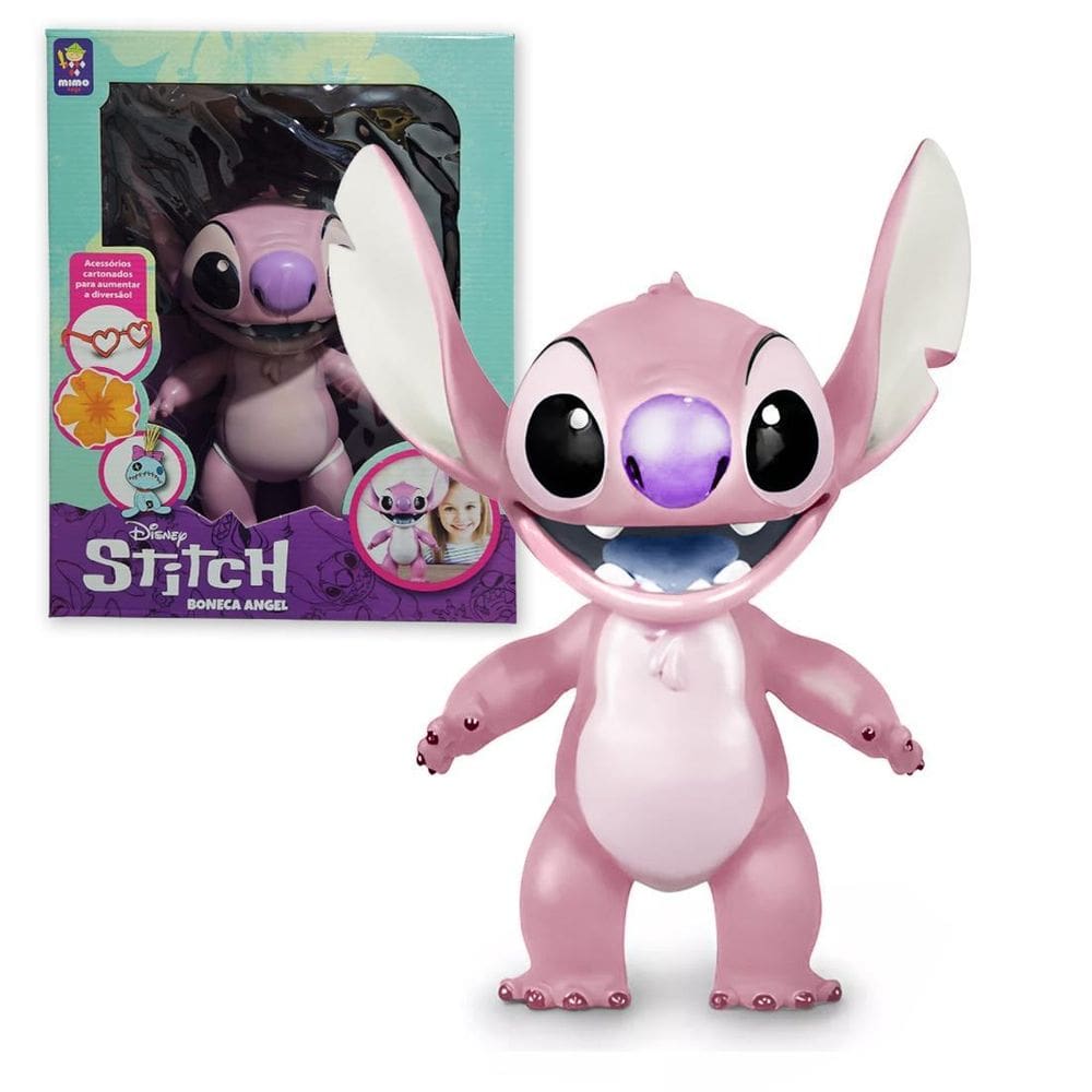 Boneco Articulado Angel Lilo Disney 40Cm Vinil Gigante Mimo