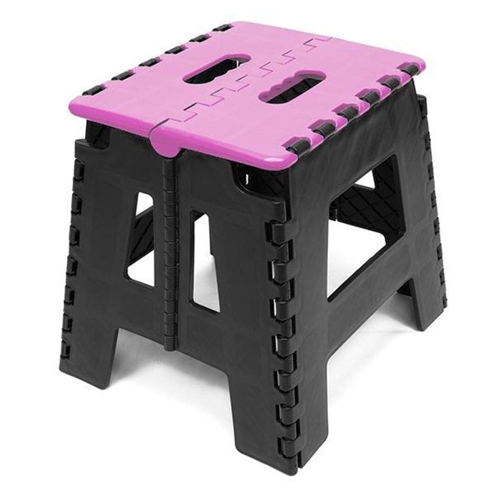Banco Dobrável Portátil Camping Até 100Kg Rosa