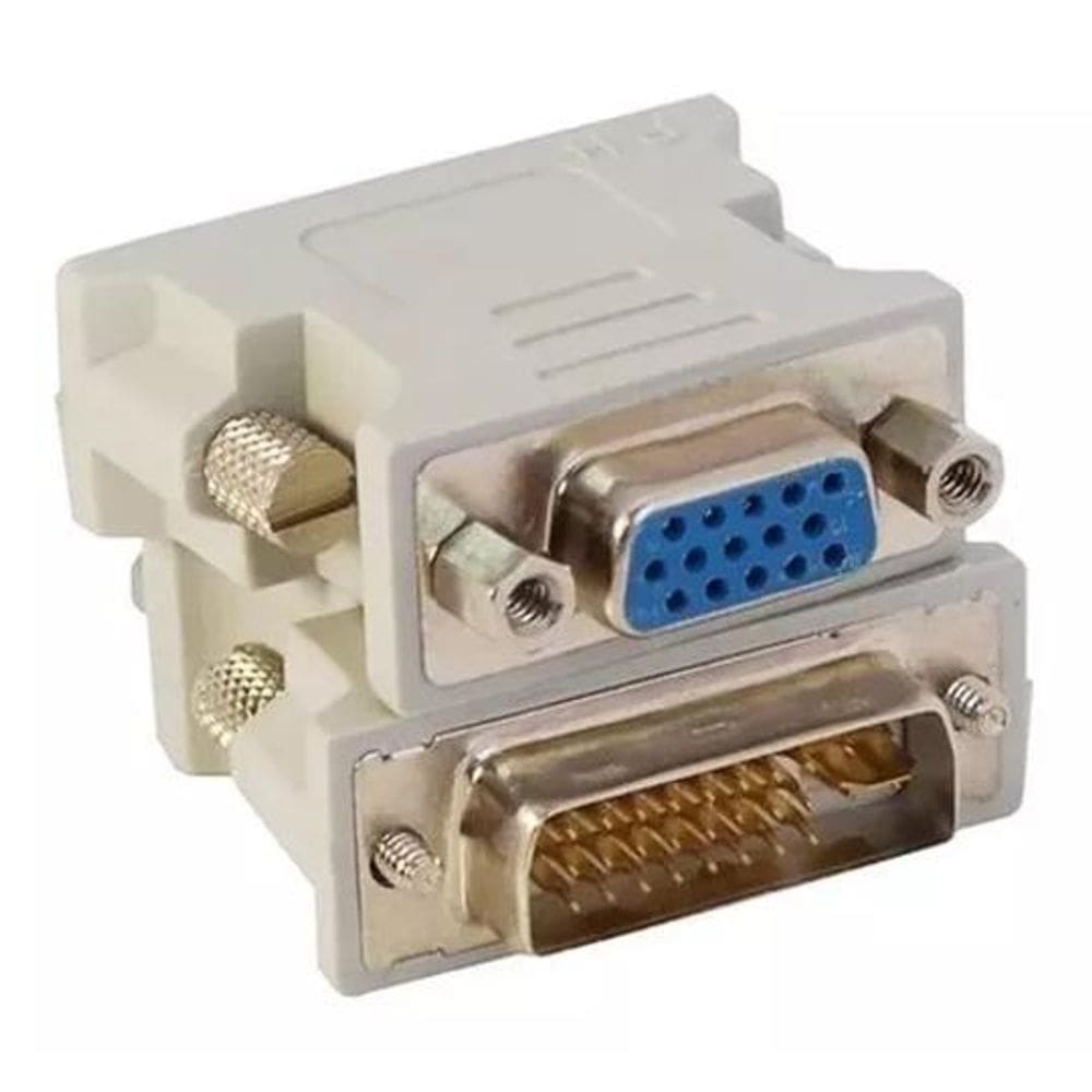 Adaptador Dvi-I 24+5 Pinos Macho Para Vga 15 Pinos Femea