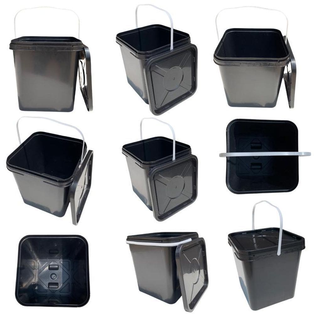 Balde Quadrado De Plastico Com Tampa