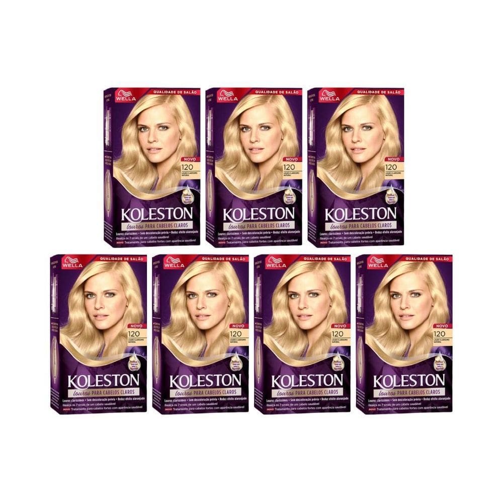 Coloraçao Koleston 120 Louro Clarissimo Natural - Kit C/7Un