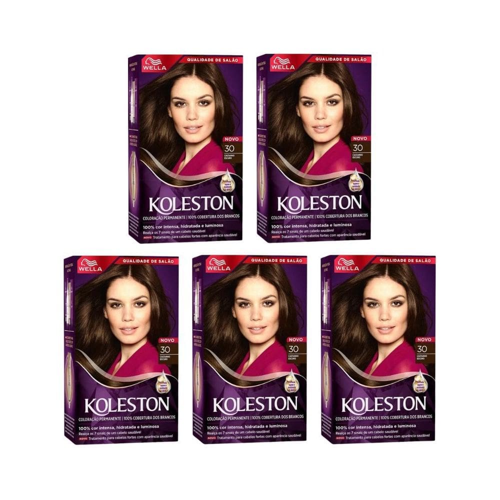 Coloraçao Koleston 30 Castanho Escuro - Kit C/5Un