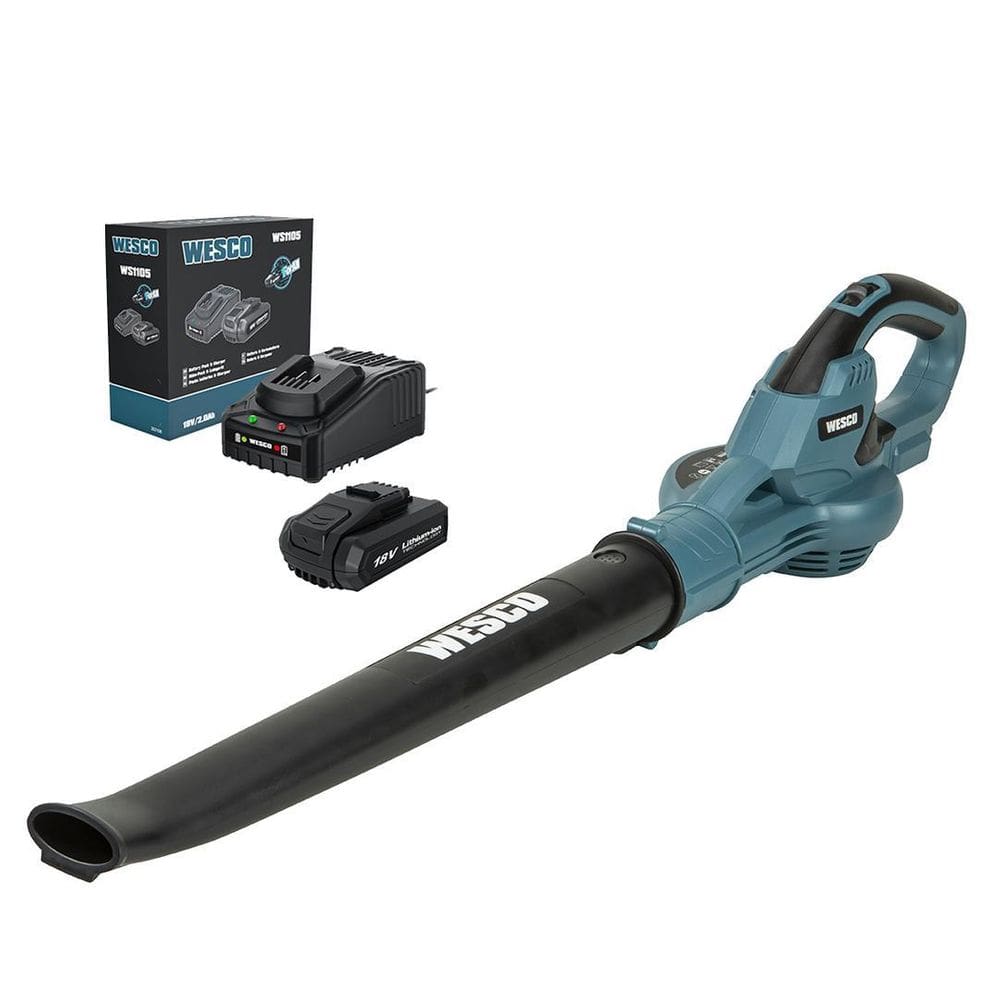 Soprador Folhas 18V Wesco Mod Ws8511 + Carregad E 1Bat 2,0Ah
