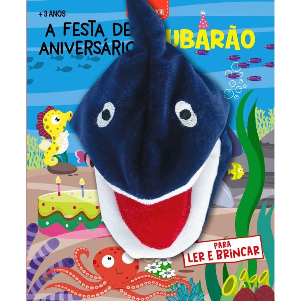 Livro Fantoche - Festa de Aniversário do Tubarão