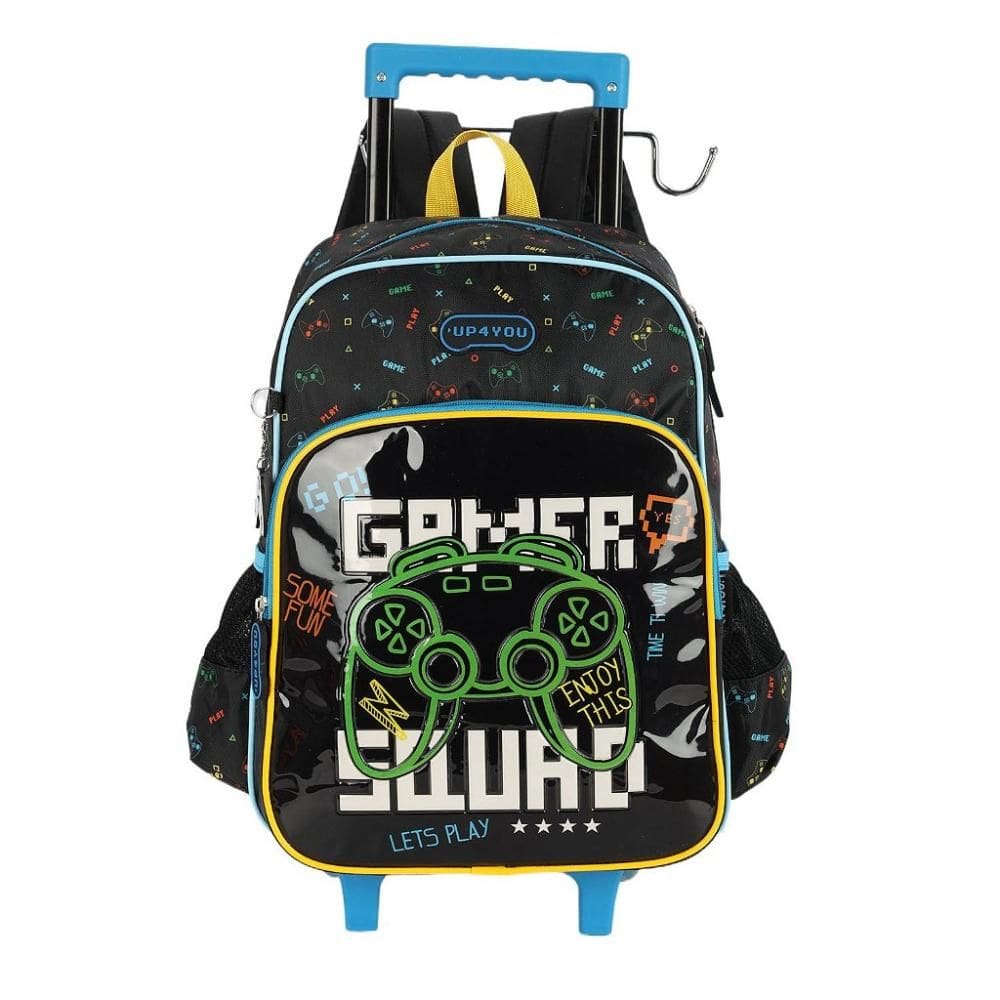 Mochila de Rodinhas Com Alça Luxcel Up4You Gamer Preto