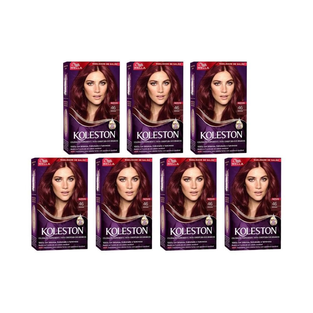 Coloraçao Koleston 46 Borgonha - Kit C/7Un