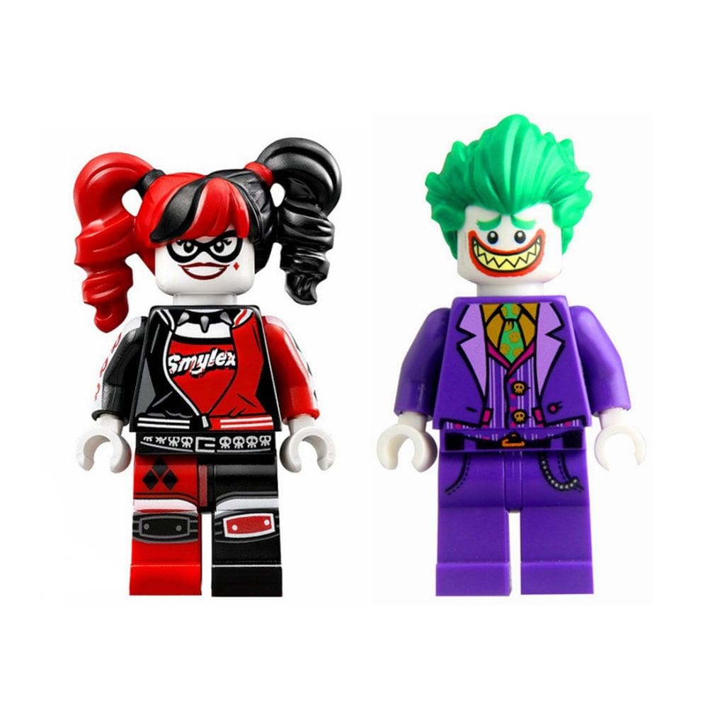 Kit Bonecos Coringa Joker E Harley Quinn Blocos De Montar
