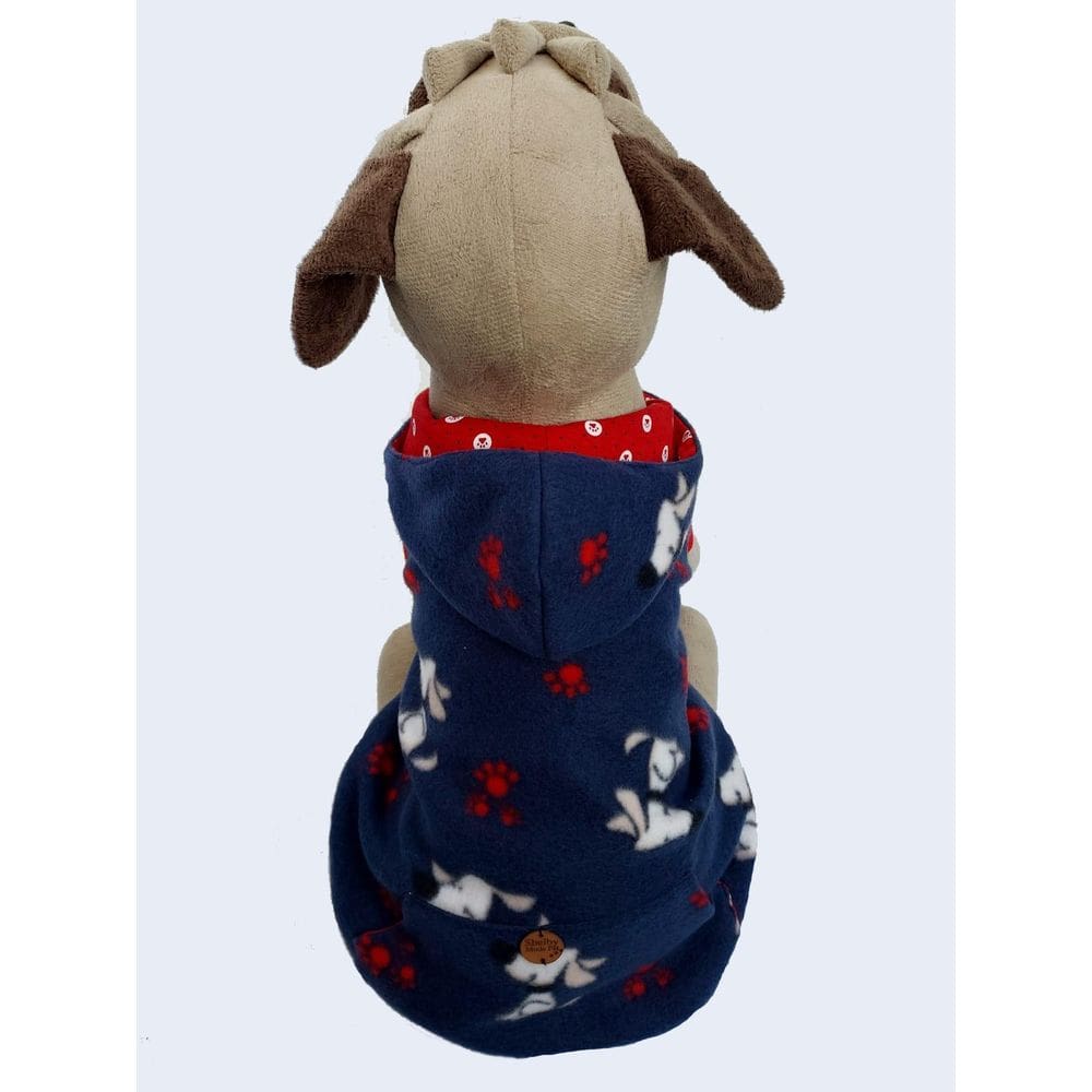 Blusa Pet Azul Cachorrinhos Com Capuz Dupla Face Tam Pp