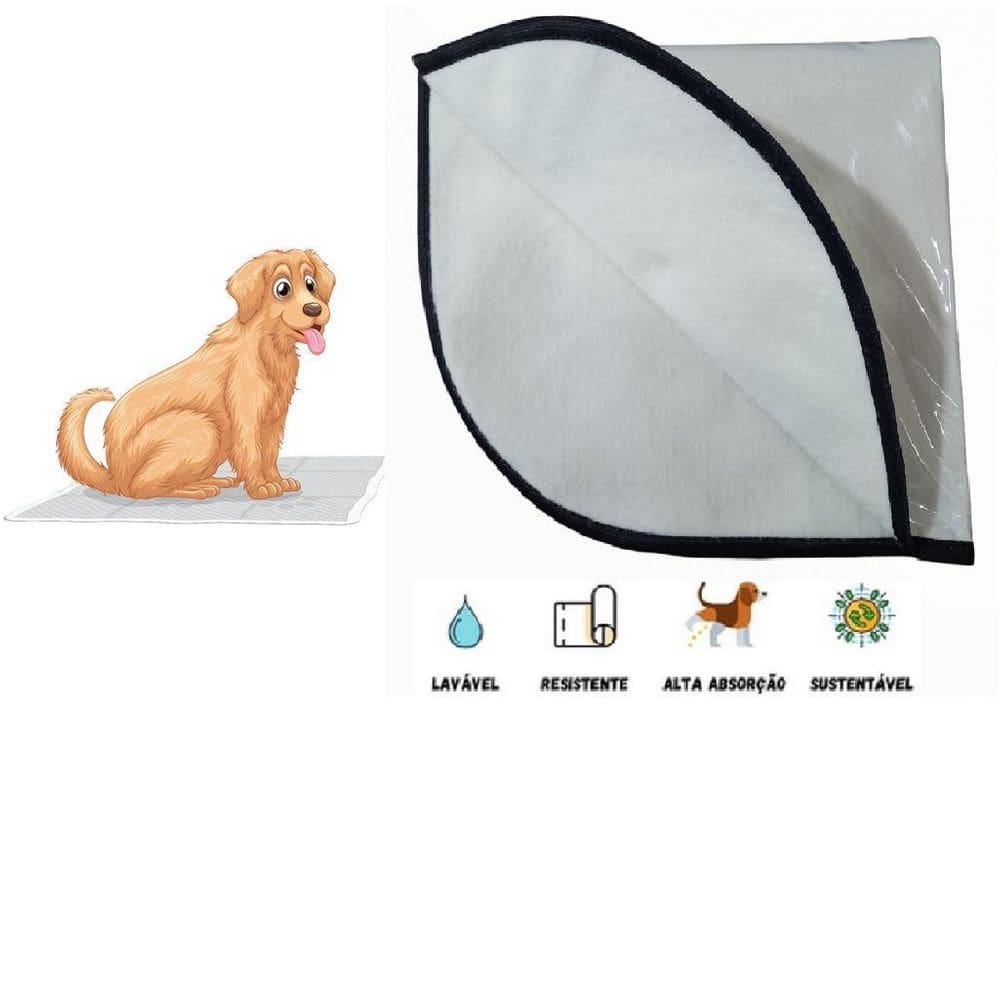 1 Tapetes Higiênicos Lavável P, Canino Cães Cachorro 50X60