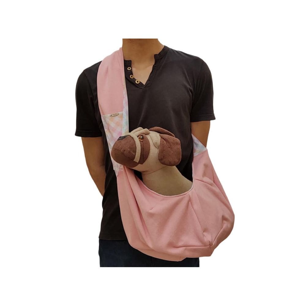 Bolsa De Ombro Rosa Claro Para Transporte De Pet Cachorros