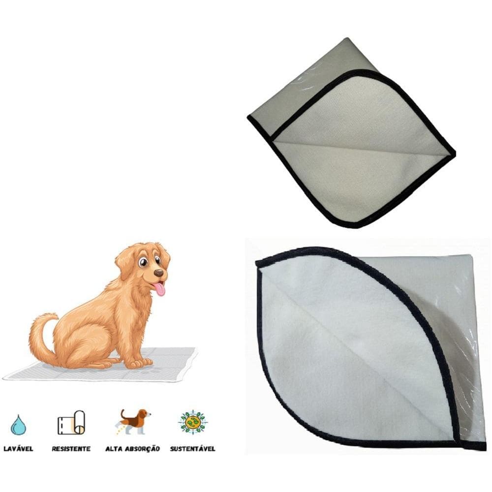 Tapete Higiênico Lavável M, 60X80 Cm, 10 Un, Reutilizável.