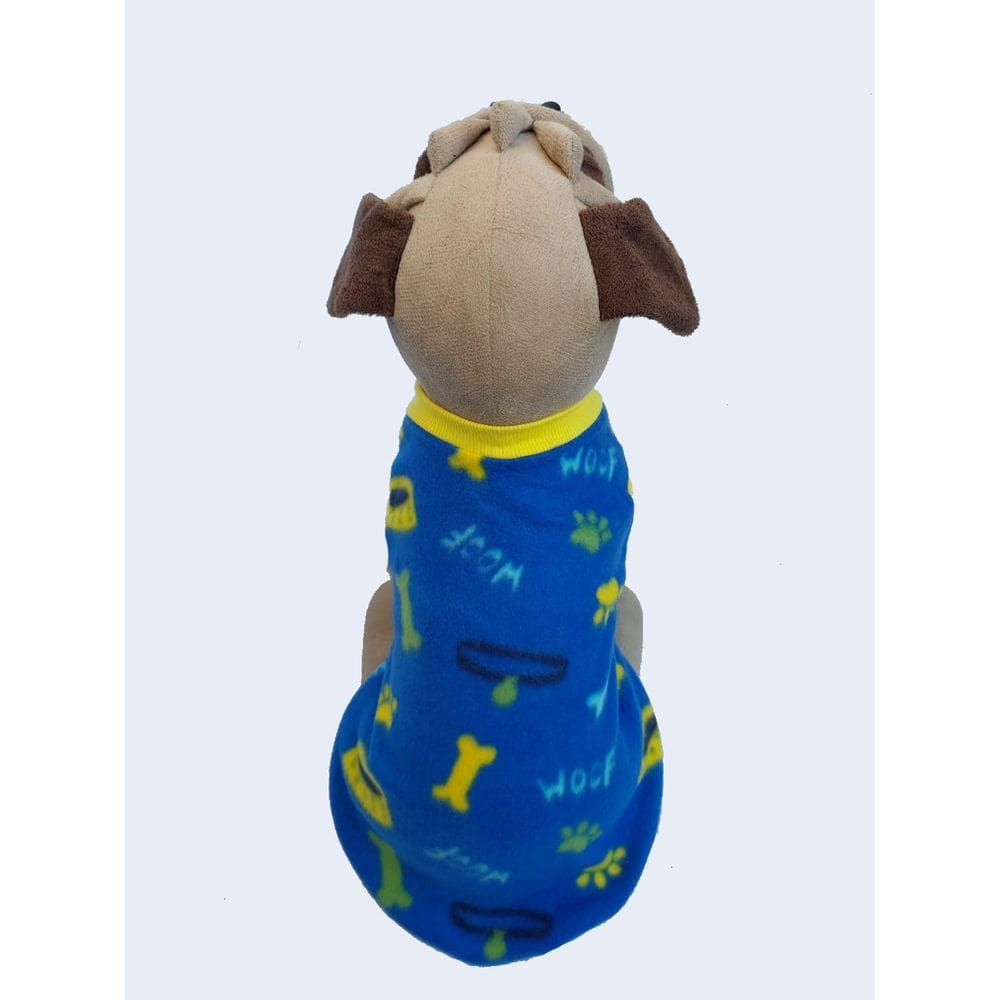 Blusa Pet Azul E Amarela Para Frio Brinquedos E Patas P