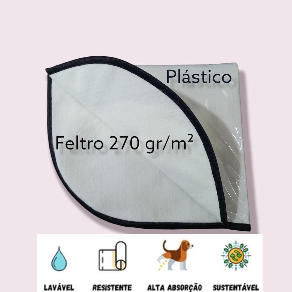 Tapete Lavável Pet, Tamanho P, 50 X 60 Cm, 01 Unidade.