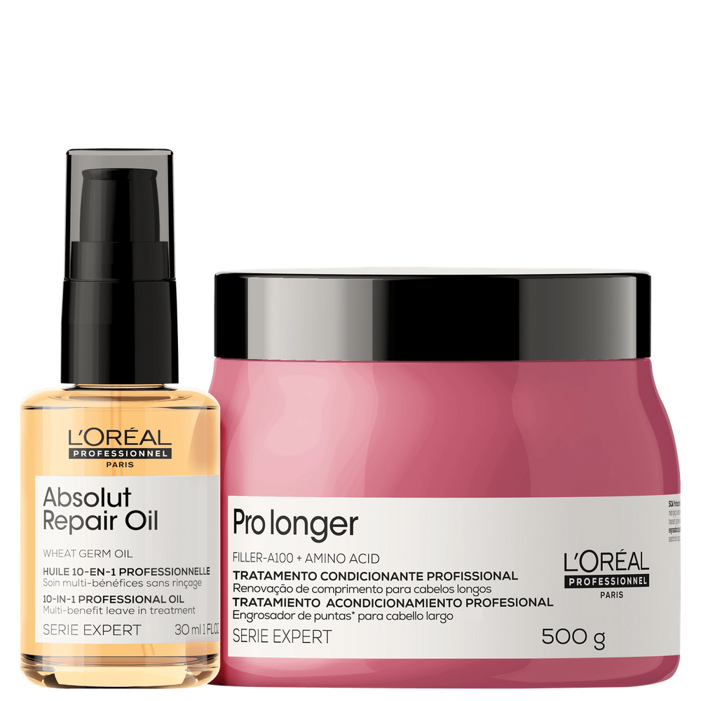 Kit L`Oréal Professionnel Serie Expert Absolut Repair Oil Pro Longer Duplo Cuidado (2 Produtos)