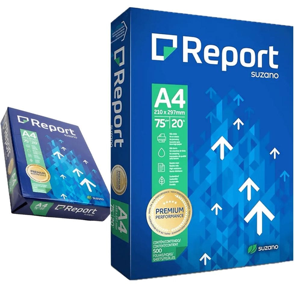 Papel Sulfite Cor Branco A4 500 Folhas 75g Report