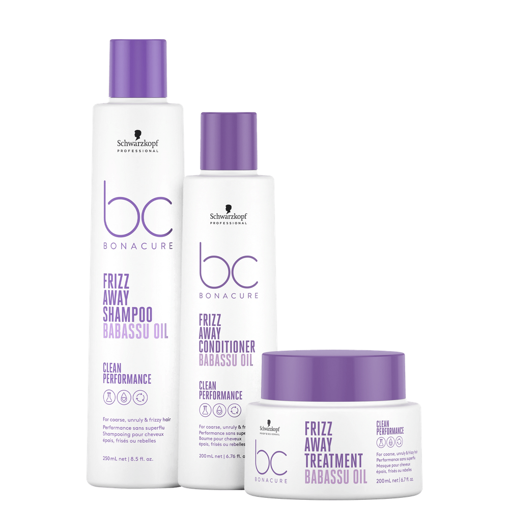 Kit Schwarzkopf Professional BC Bonacure Clean Performance Frizz Away Home Care (3 Produtos)
