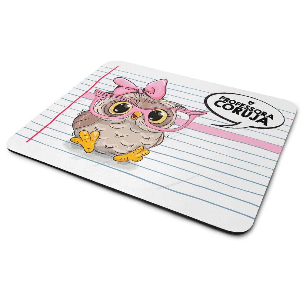 Mouse Pad Emborrachado - Professora Coruja