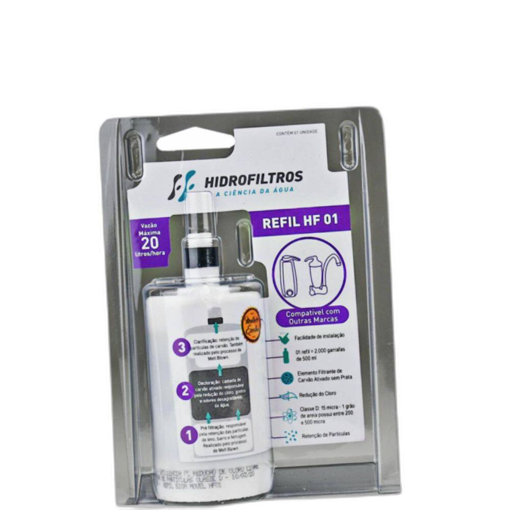 3 Refil Vela Filtro Água Lorenzetti Acqua Bella Vitale Rv-01