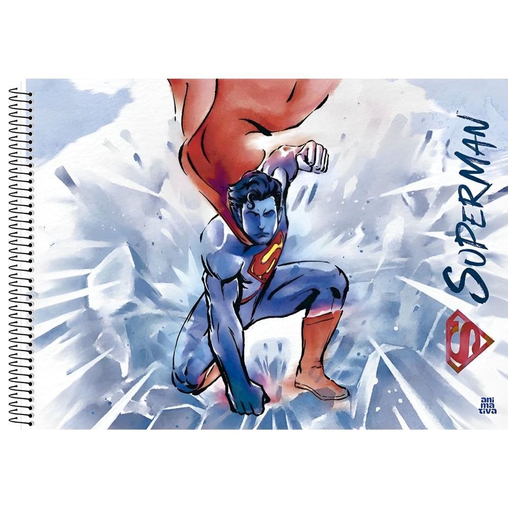 Caderno Cartografia Espiral 60Fls SuperMan Capa1 - Animativa