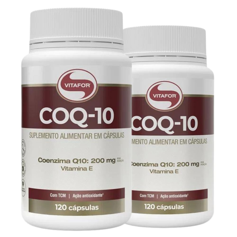 kit Coenzima Q10 200mg (120 Caps) Vitafor 2 unidades