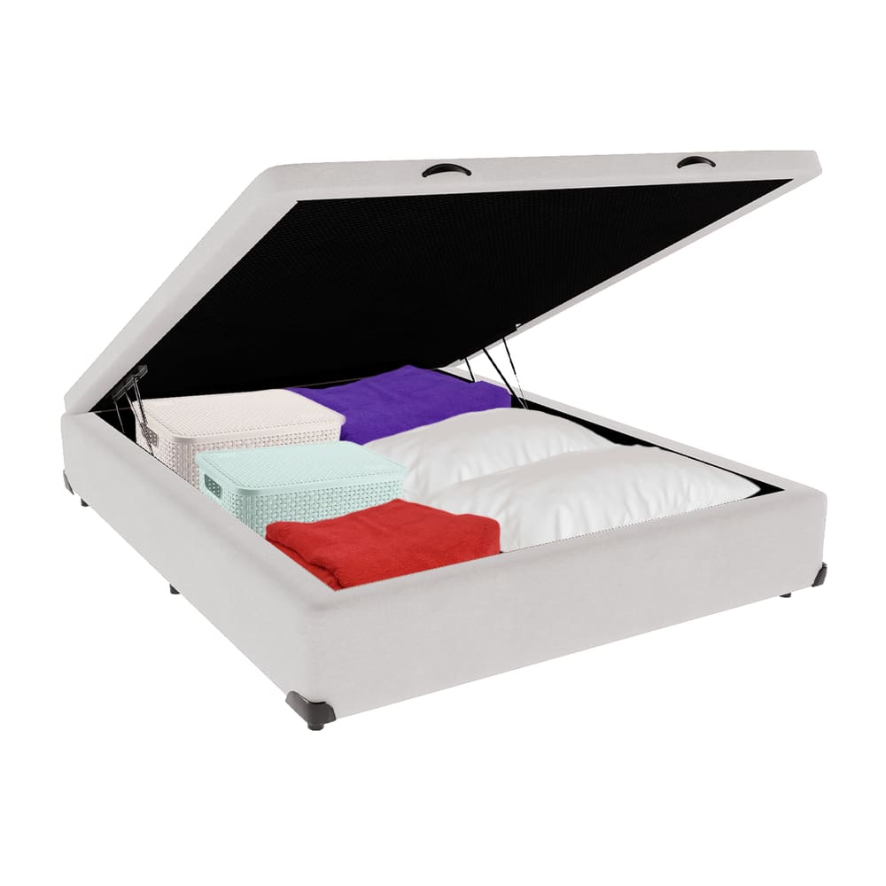 Cama Box Baú Casal 138x188 Branco