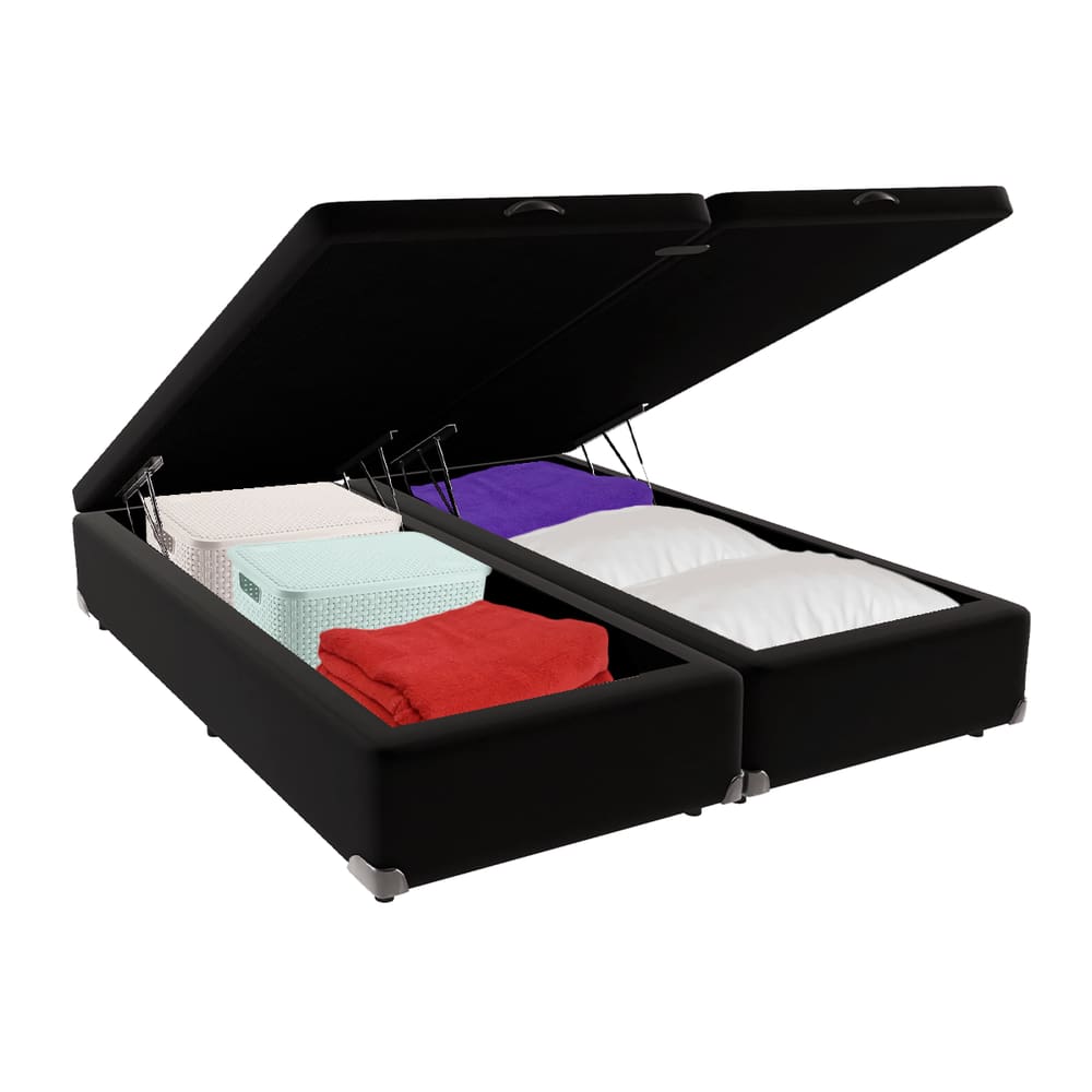 Cama Box Baú King 193x203 Preto