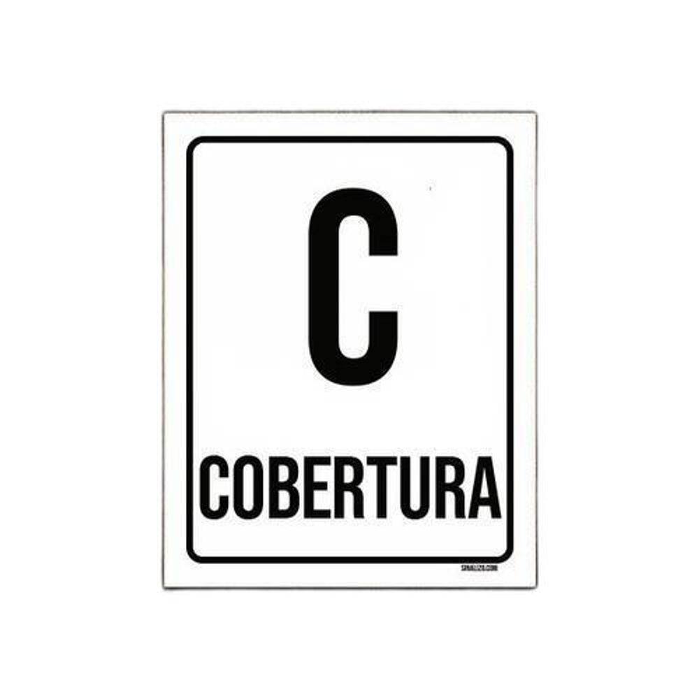 Kit 5 Placas Sinalização Ambiente Cobertura