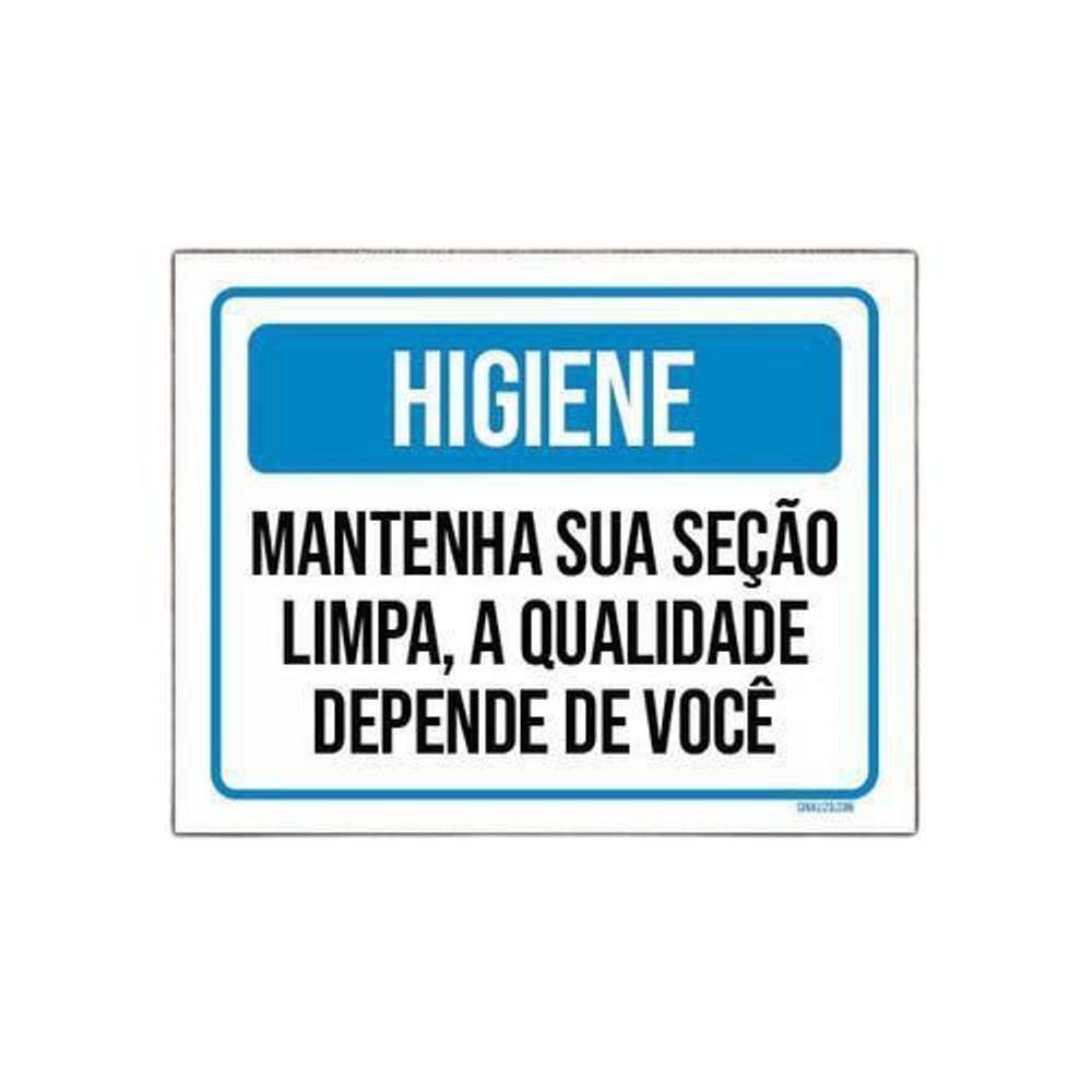 Kit 10 Placas Higiene Mantenha Sua Seção Limpa Qualidade