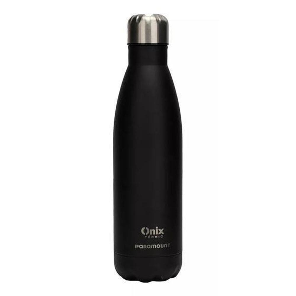 Garrafa Térmica 500 Ml Em Aço Inox Inquebrável 12Hrs Preto