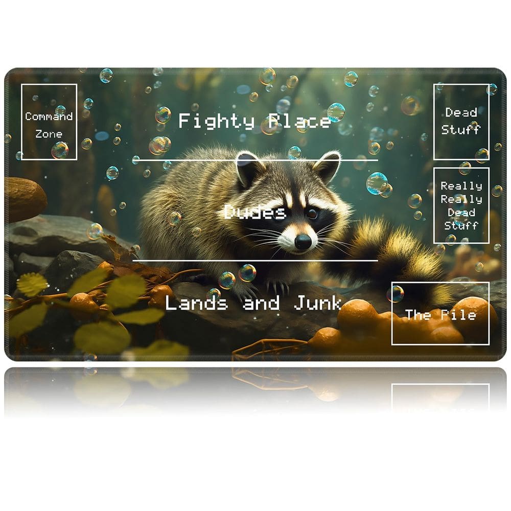 Jogo de Cartas Playmat BVDIKMI Magic Forest Raccoon 60x35cm