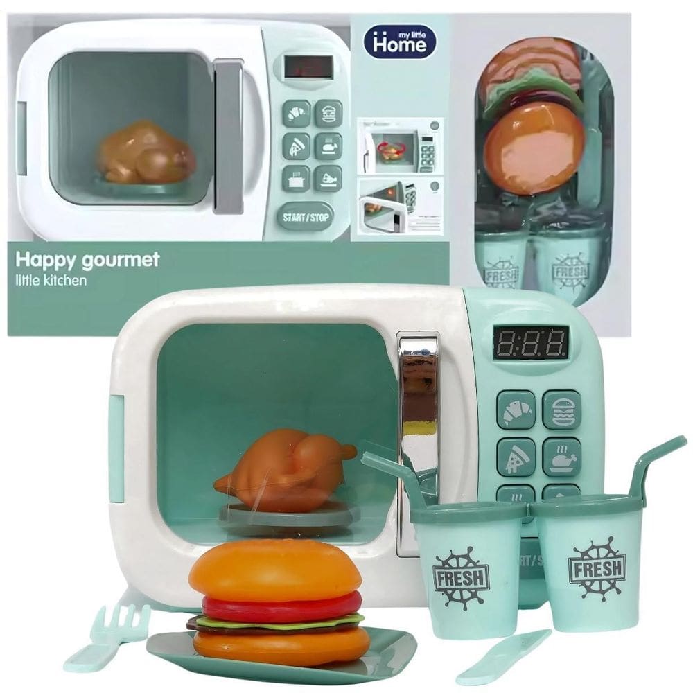Microondas Brinquedo Interativo Som Luz Acessórios Castela