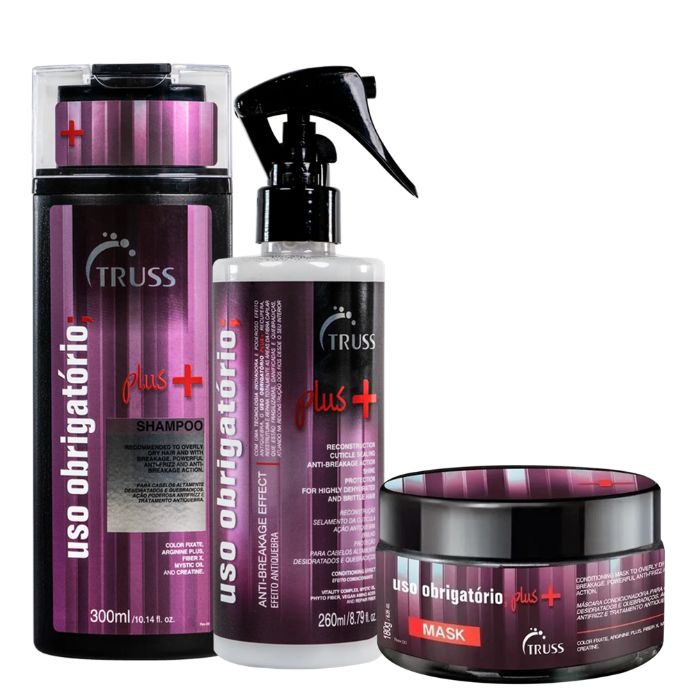 Kit TRUSS Uso Obrigatório Plus+ Trio Essential Care (3 Produtos)