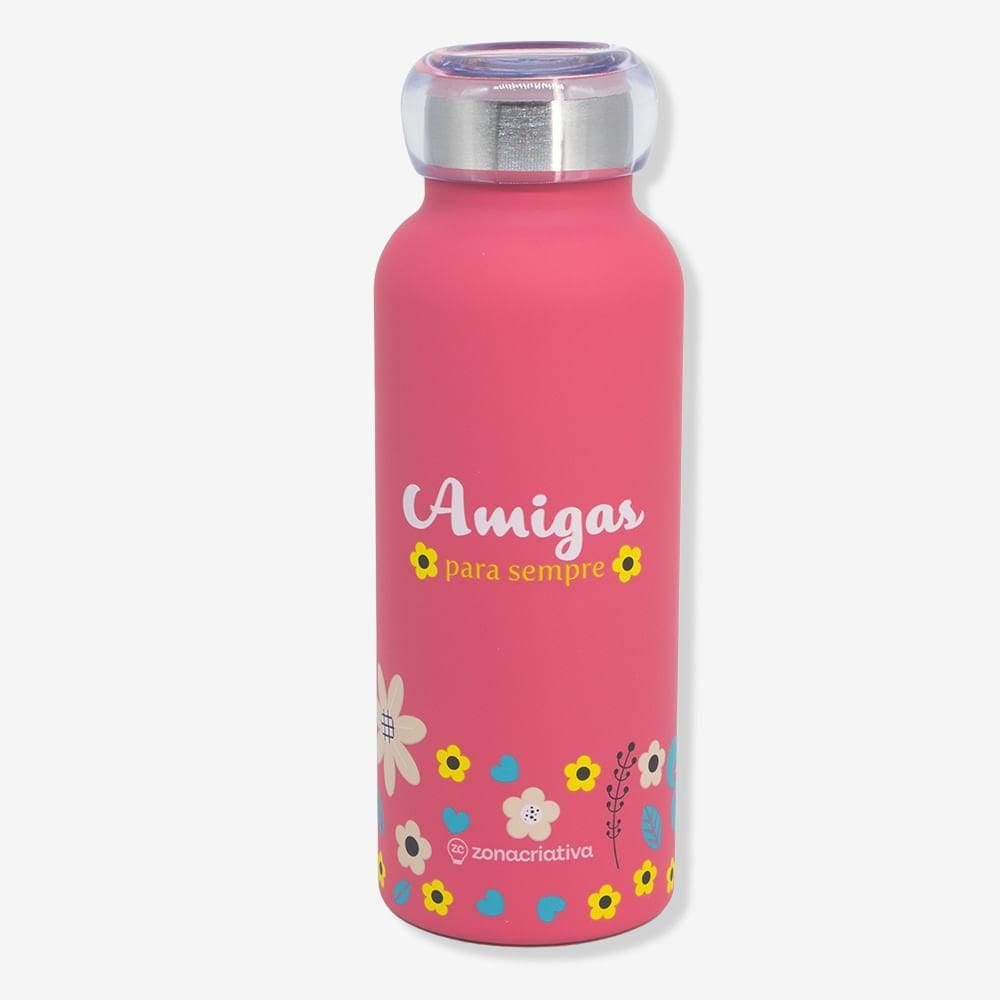 Garrafa Bubble Amigas Floral - Zonacriativa