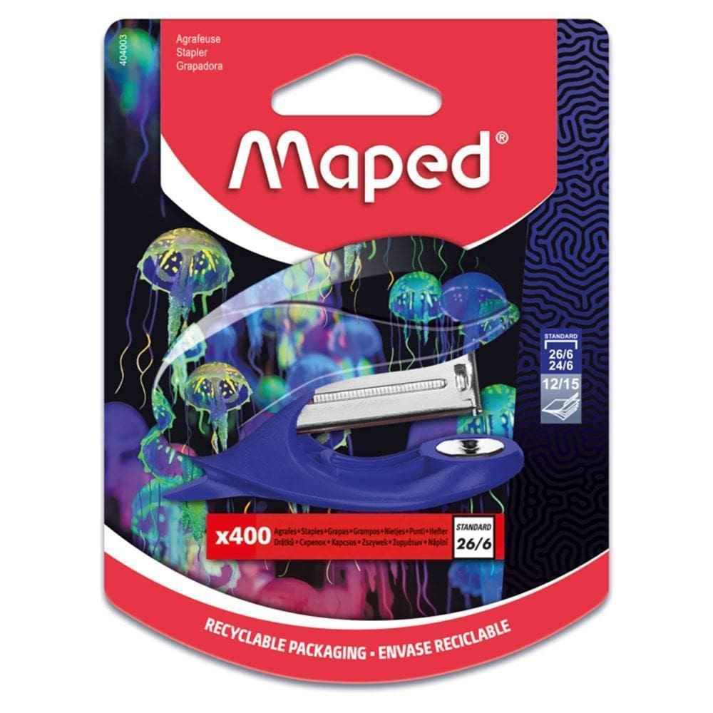 Mini Grampeador Deepsea Paradise Com 400X Grampos Maped