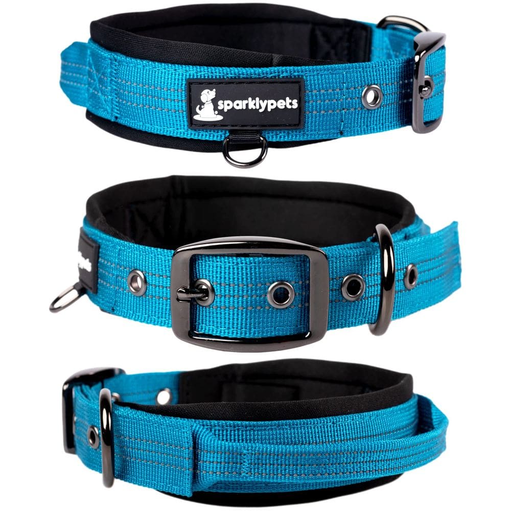 Coleira para cães SparklyPets Heavy Duty com alça para médio/grande