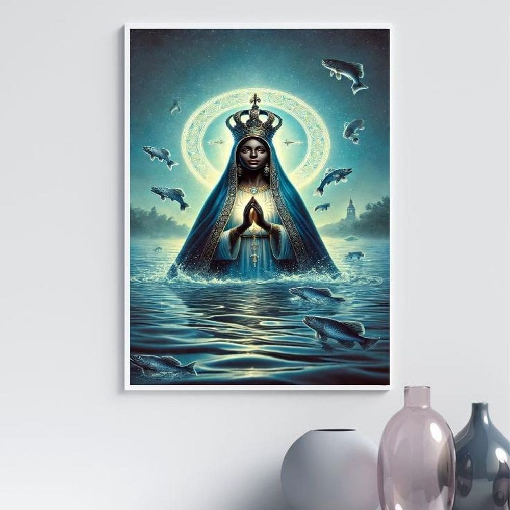Quadro Nossa Senhora Aparecida - Mar 45X34Cm
