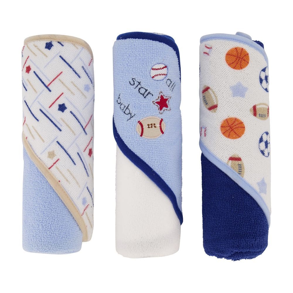 Toalhas com capuz Cudlie Buttons & Stitches Baby Boy All Star x3