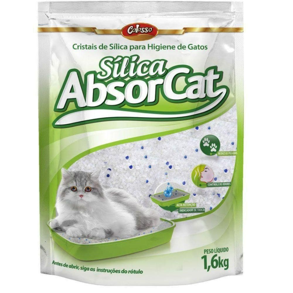 Areia Gatos Absorcat Sp Grão Médio 1,6Kg Absorção Superior