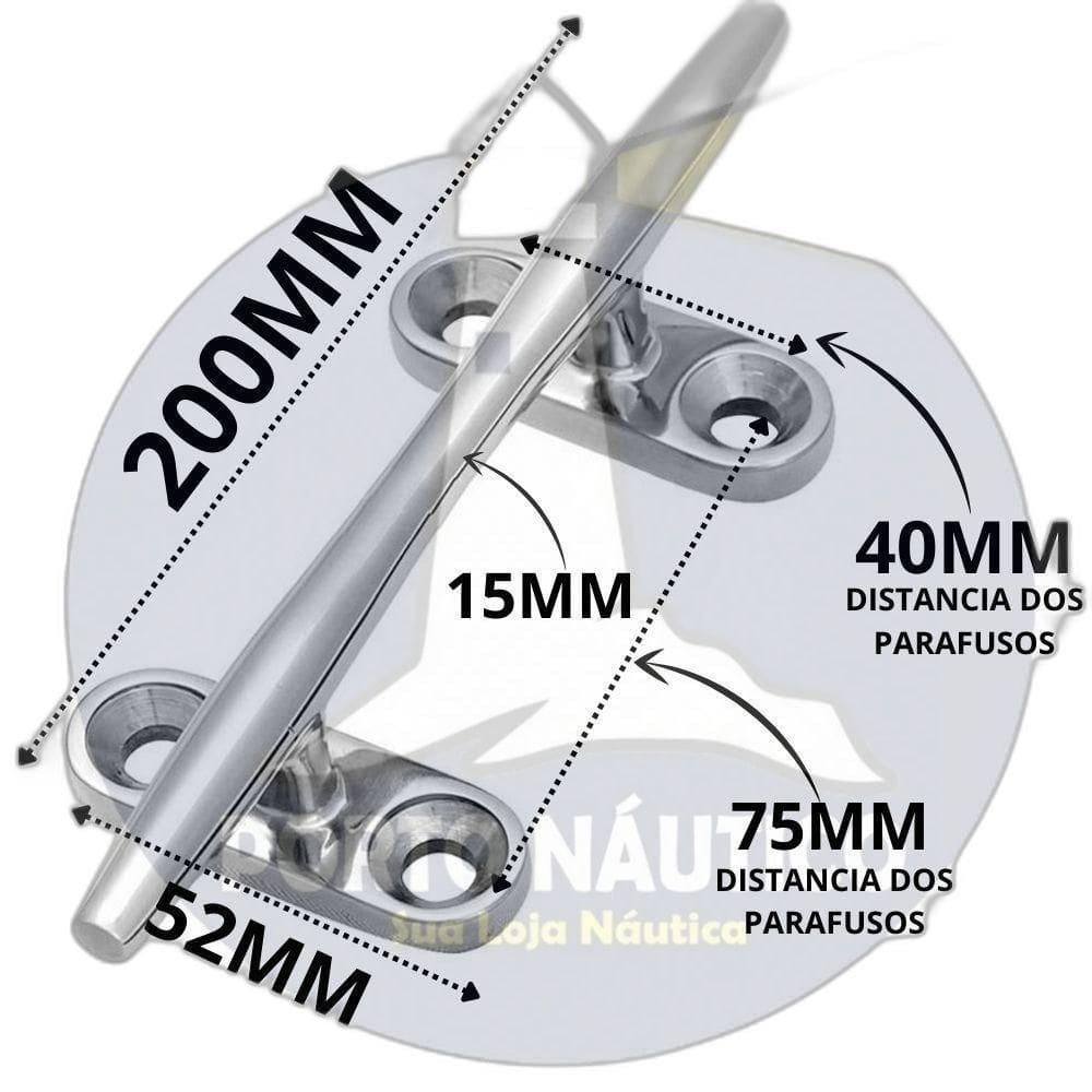 Cunho Tradicional Em Aço Inox Com Acabamento 8 - 200Mm
