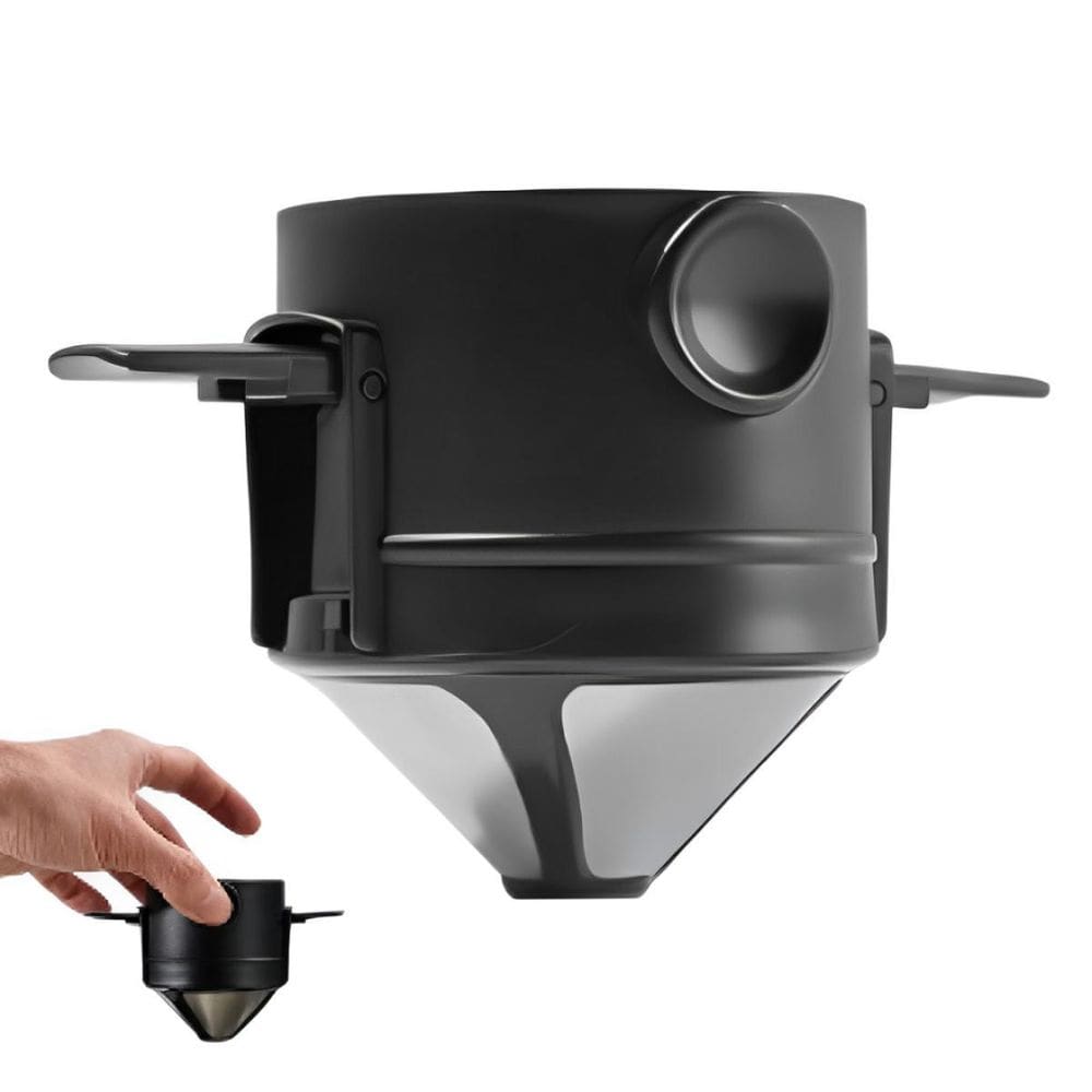Mini Coador De Café Portátil Em Aço Inox Filtro Reutilizável